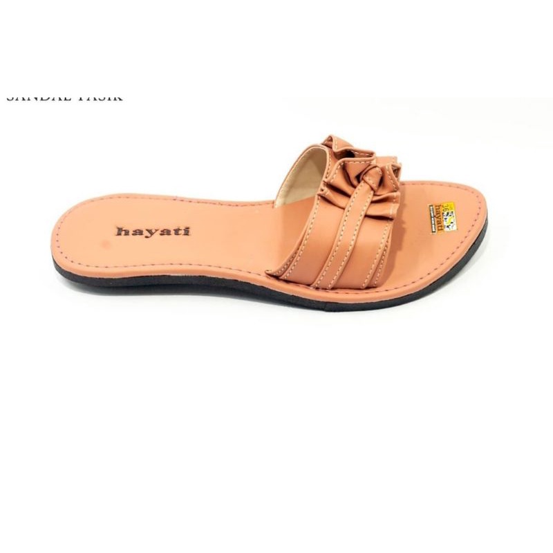 SANDAL SLOP HAYATI SANDAL WANITA TERBARU SANDAL ANTI SLIP SANDAL TASIK