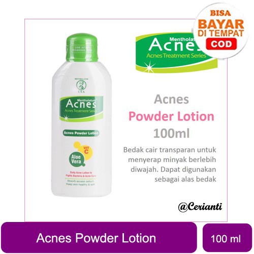 ACNES Natural Care Oil Control Series Milk Cleanser/ Toner / Powder Lotion / Cream jerawat_Cerianti