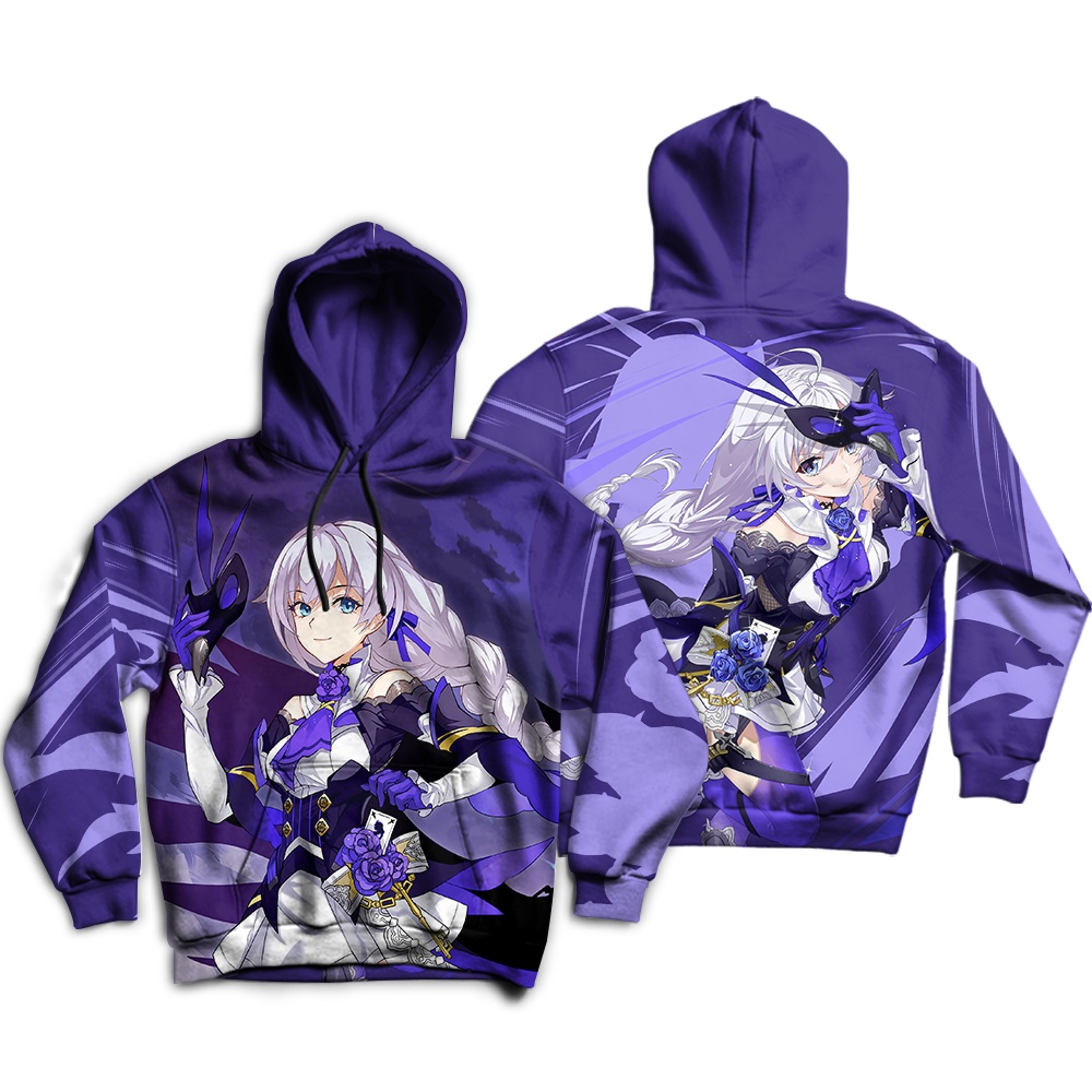 Hoodie Pullover Anime Honkai Impact Raiden Mei Herrscher of Thunder, Animophilia