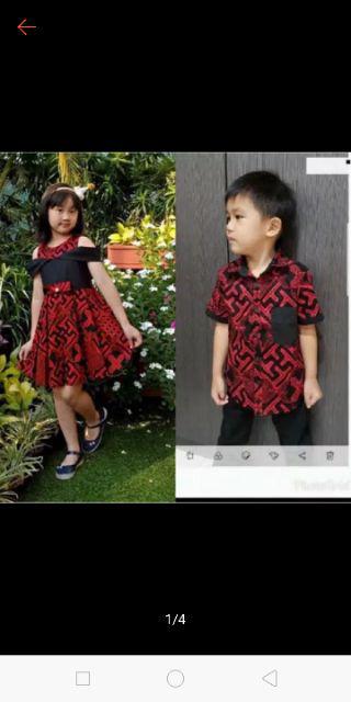 Batik Anak Vj / Dress Batik Anak / Kemeja Batik Anak / Batik Anak Modern