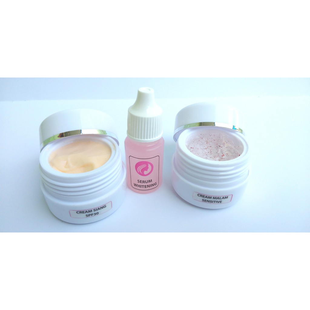 Paket Pemutih Wajah Untuk Kulit Sensitif isi 3 Busui Bumil