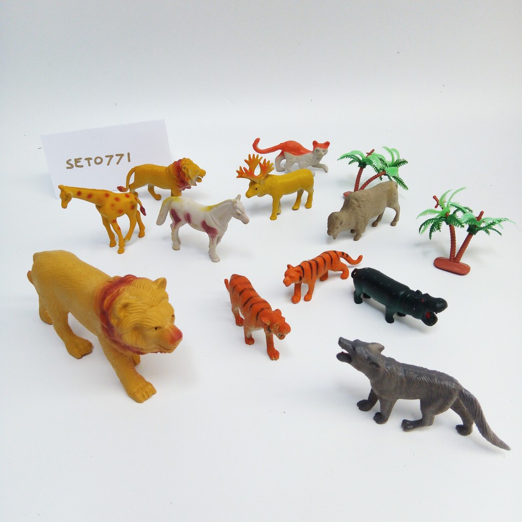 Mainan anak Wild animal Empuk Campur Macan Jerapah Zebra Singa Sapi Ayam Kerbau Domba Angsa Hewan Binatang