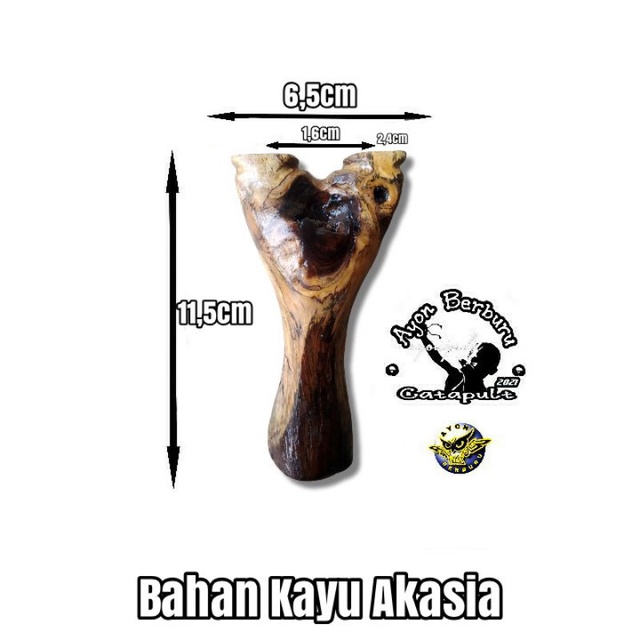 Ketapel OTT dari bahan kayu AKASIA/Ayon catapult