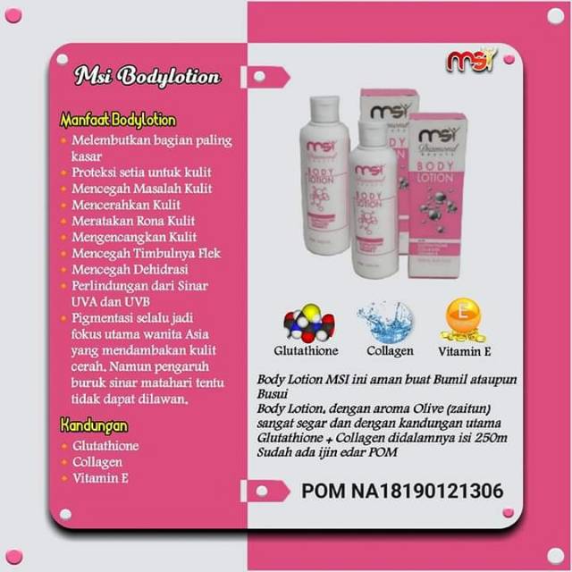 Lotion MSI 100% original