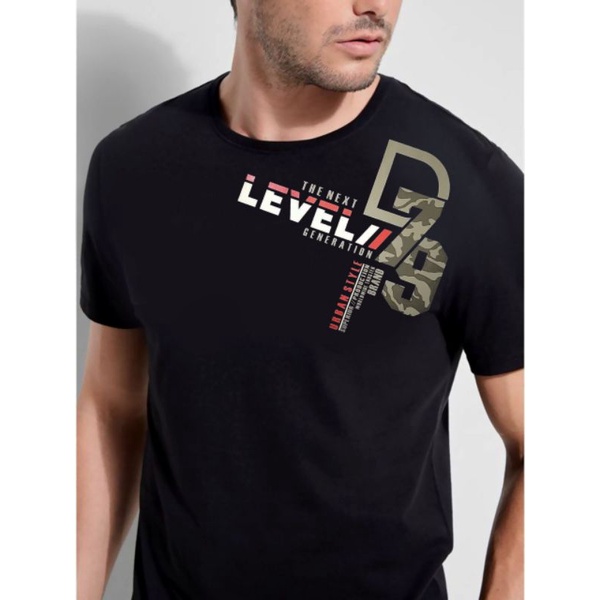Grosir Kaos Pria Black Tshirt Level Combed 24s Premium