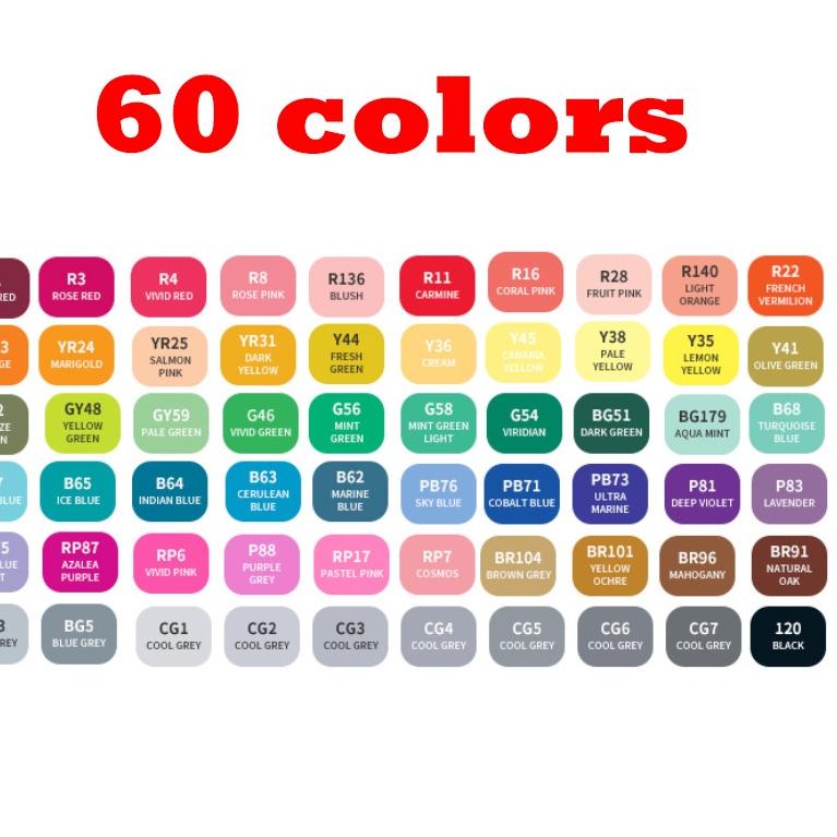 

Banyak Dipakai.. TouchFive 24/36/48/60/80 Warna Sketsa Spidol Umum General Marker Set Animation Markers