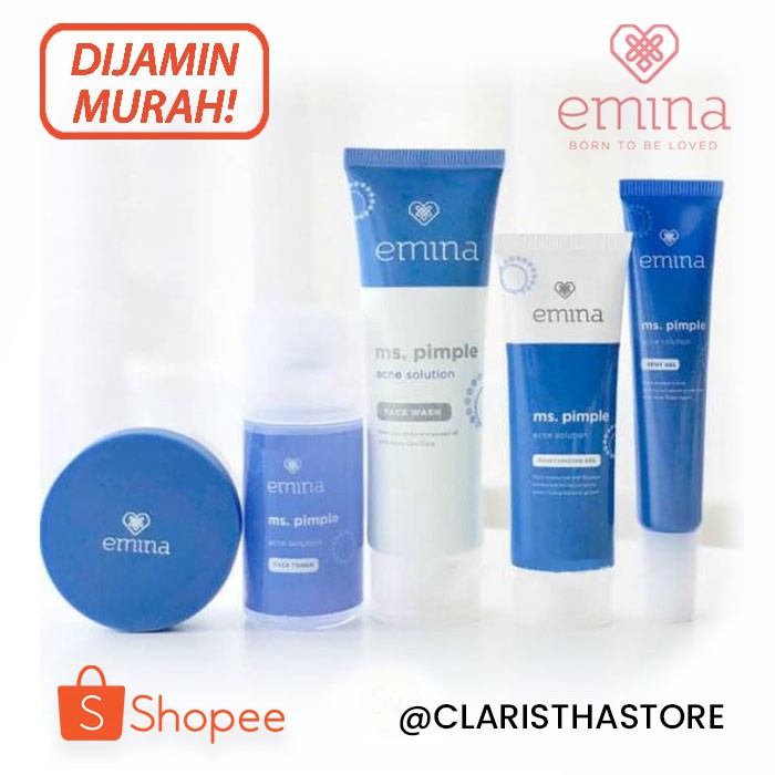 Murah Paket Komplit Emina Ms Pimple Acne Solution 5 in 1 Murah