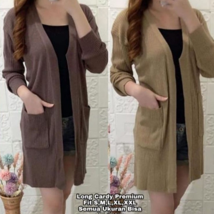 LONG CARDIGAN RAJUT WANITA / CARDIGAN BELLE / CARDIGAN PANJANG