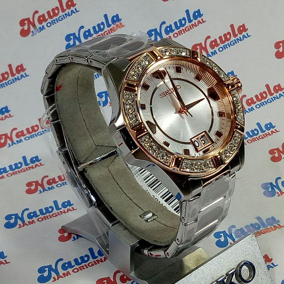 Seiko Ladies SUR804P1 Quartz Swarovski Rose Gold - Jam Tangan Wanita SUR804