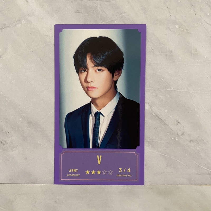 BTS bangbangcon BBC message mini photocard pc mpc v taehyung official | tear o maung zoom dicon