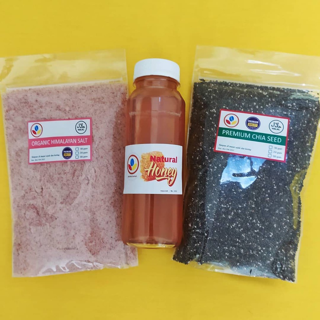

[COD] Paket JSR Chia Seed + Himalayan Salt + Madu