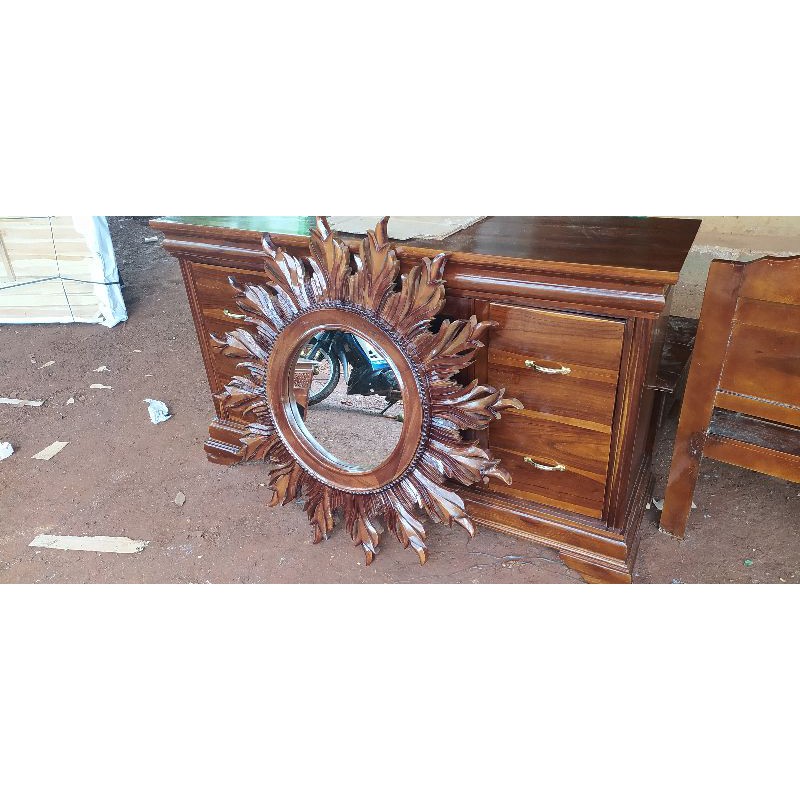 CERMIN DINDING KAYU JATI JEPARA