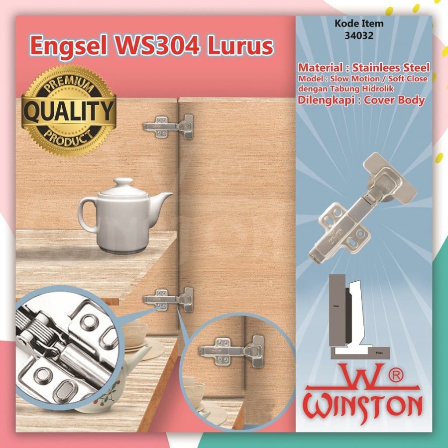 Jual Engsel Sendok Full Bengkok, Bengkok, Lurus WS304 WINSTON Stainless ...