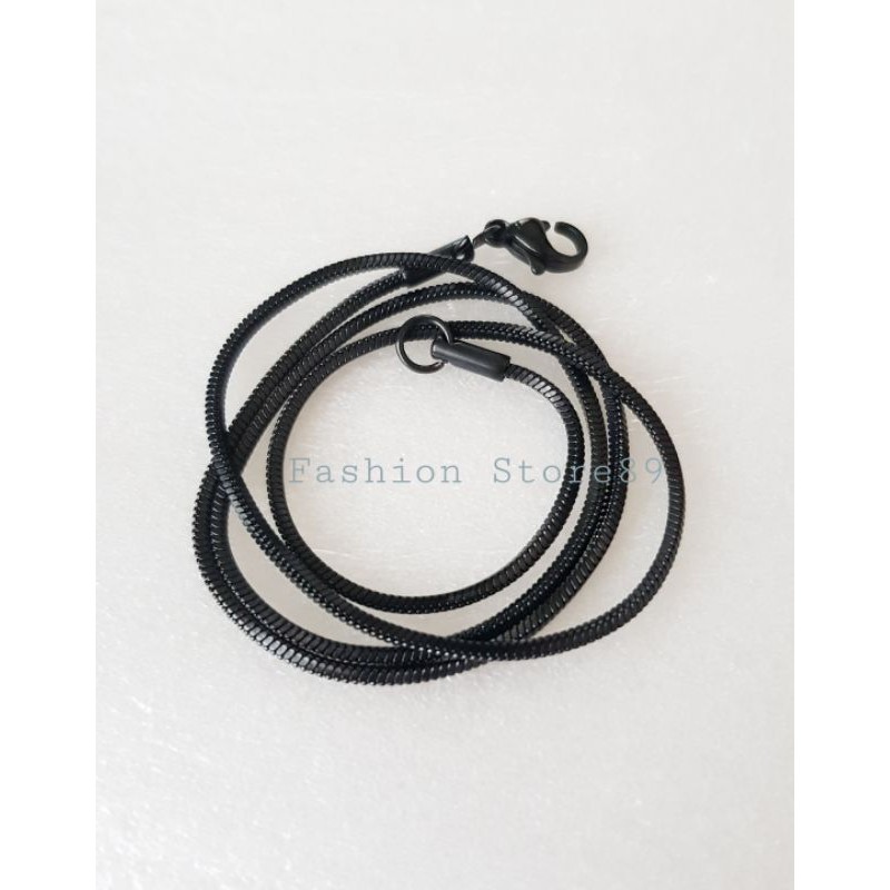 New Kalung Titanium Black Belut kotak 45cm 50cm 60cm import kualitas Terjamin antikarat selamanya