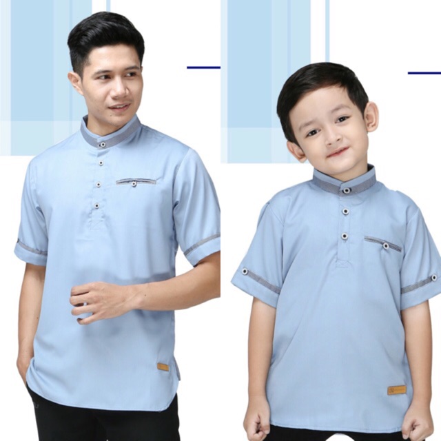 Baju Koko Couple Ayah dan Anak Bilal Series Warna Baby Baju Koko Couple Ayah dan Anak Bilal Series Warna Baby