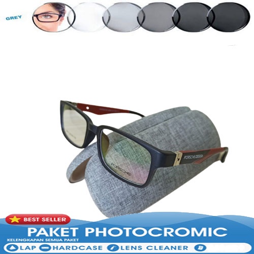 kacamata photocromic minus plus anti radiasi Normal kacamata pria Sporty