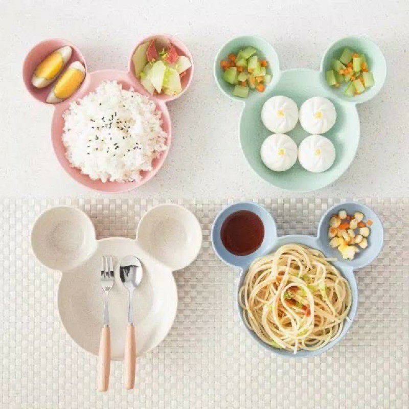 ~ PIYOSHI08 ~ Tempat Makan Mangkok Makan Anak Karakter Bentuk Kepala Mickey Lucu PD55