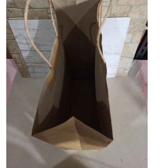 

POPULER Paper bag cokelat tali XXXL uk 40x30x12 cm isi 10 pcs^