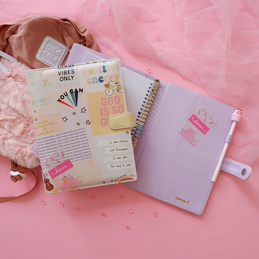 

Binder B5 26ring Motif Printing warna pastel aesthetic Ready Stock Siap kirim | Demnacs