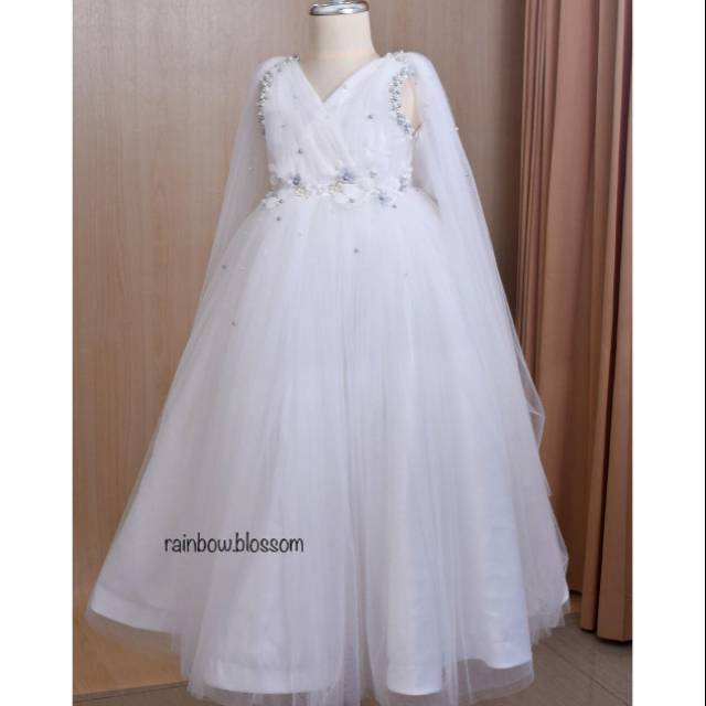 Gaun putih gaun anak gaun pesta anak