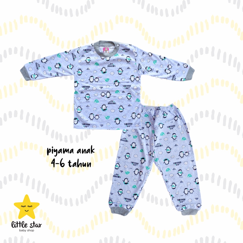 Y Lin Piyama Anak Motif Cewek Cowok | Set Baju Tidur Piama Anak Laki Perempuan