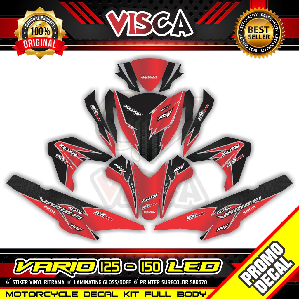 Decal Stiker Vario 2016 2017 Striping Vario 125 150 Led Click
