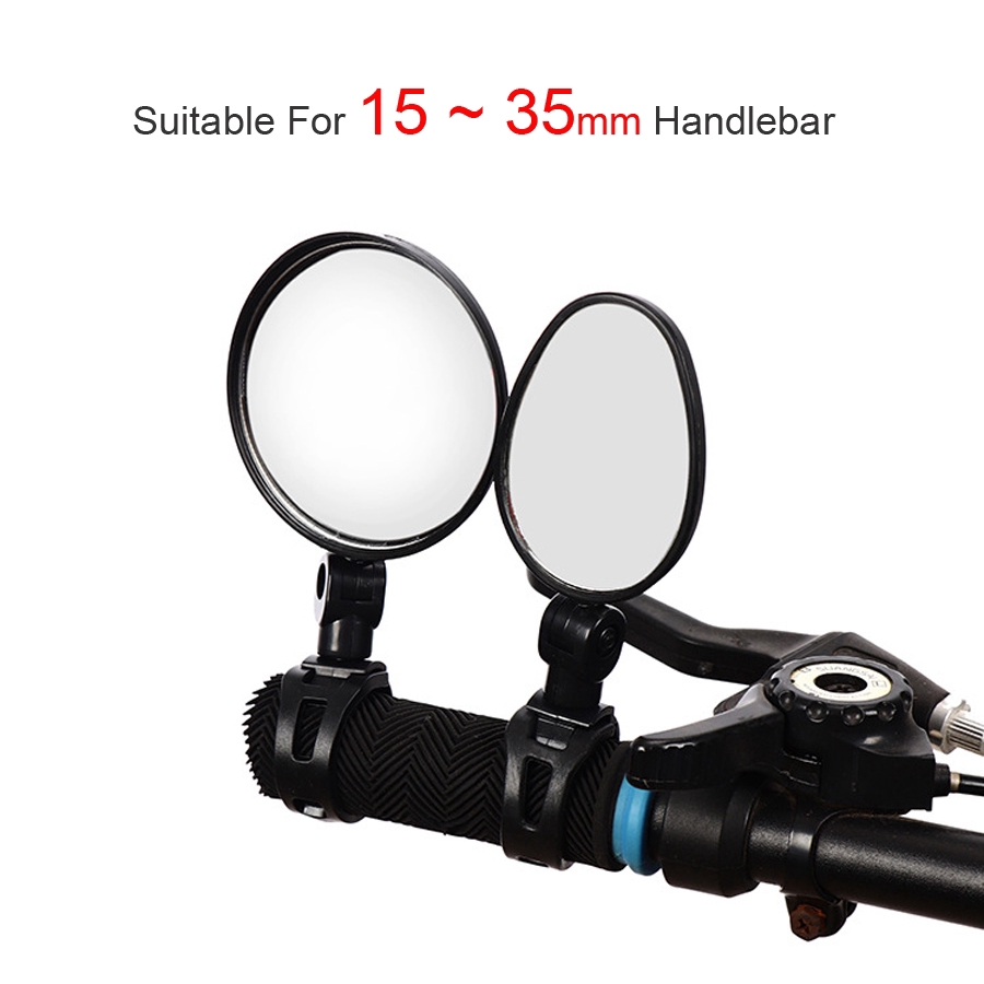 [1 Pcs Universal Cycling  View Mirror ][Mountain Bike360 Degree Rotation End Mirror][Bike Side Lens Safety Accessories]