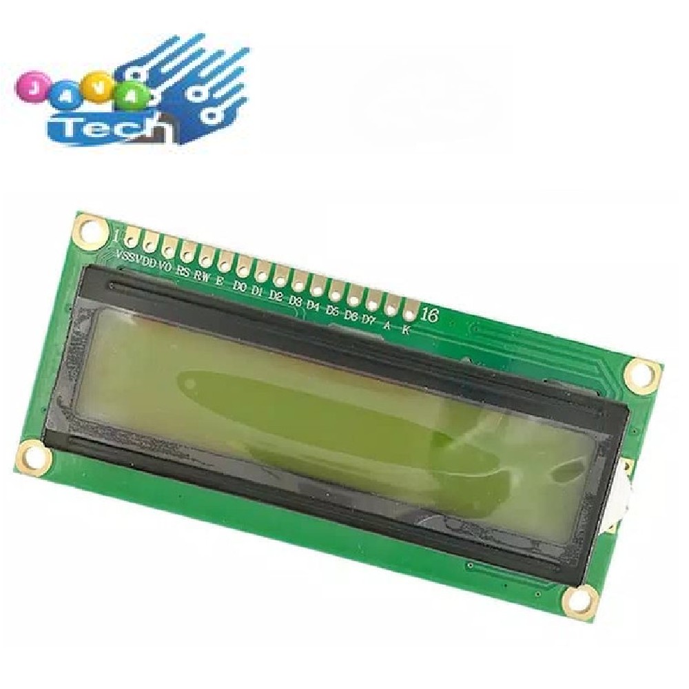 LCD Display 1602 Black On Yellow With I2C SPI Backpack