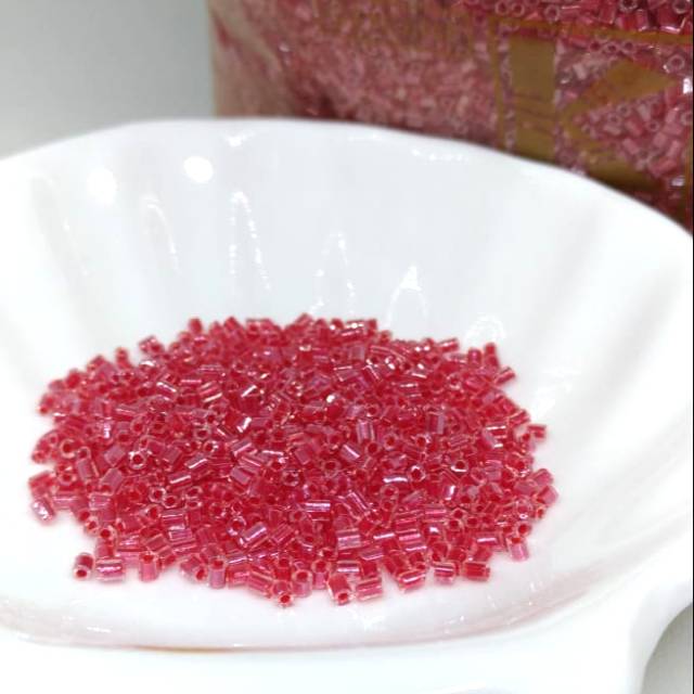 Mote Manik Payet Bambu Pendek Semi Jepang KING 10 Gram - Merah