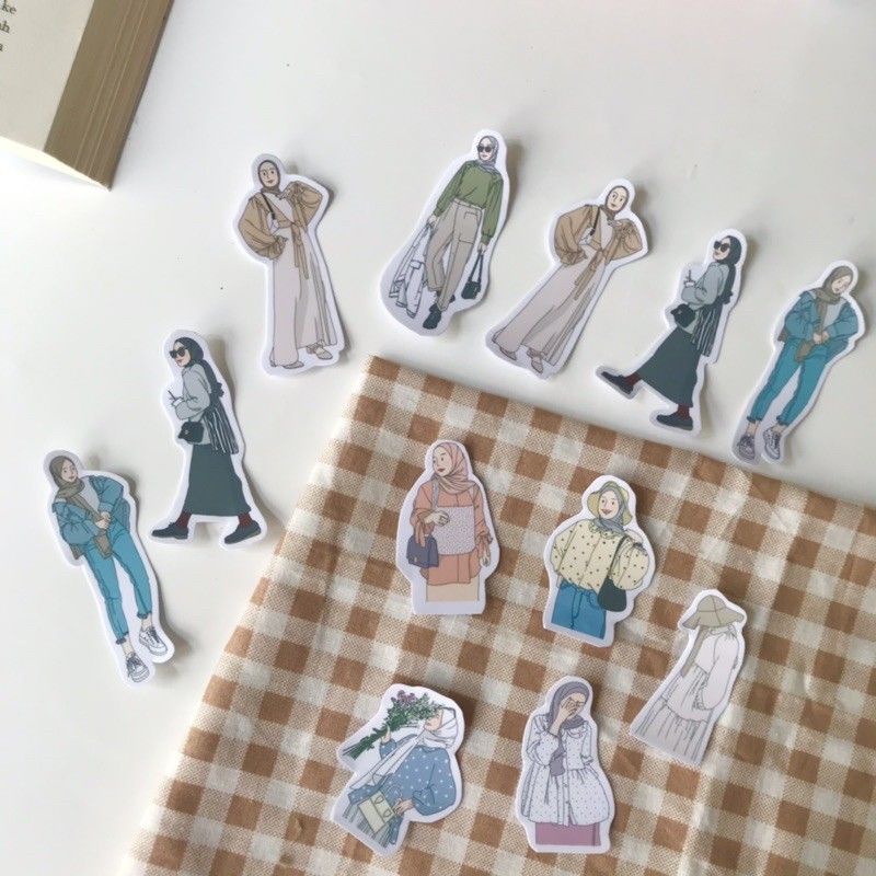 

0Sticker/ stiker aesthetic edisi hijab untuk jurnal/ Hijab sticker pack [Sticker by key illust]