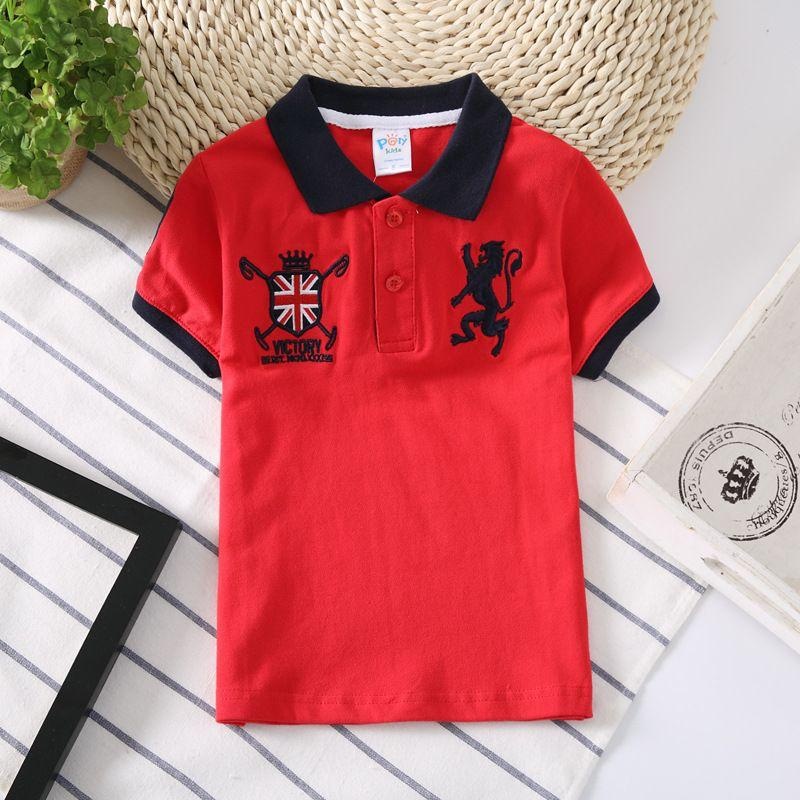 Atasan Baju Kaos Polo Kids Britis Lengan Pendek 5-6 tahun