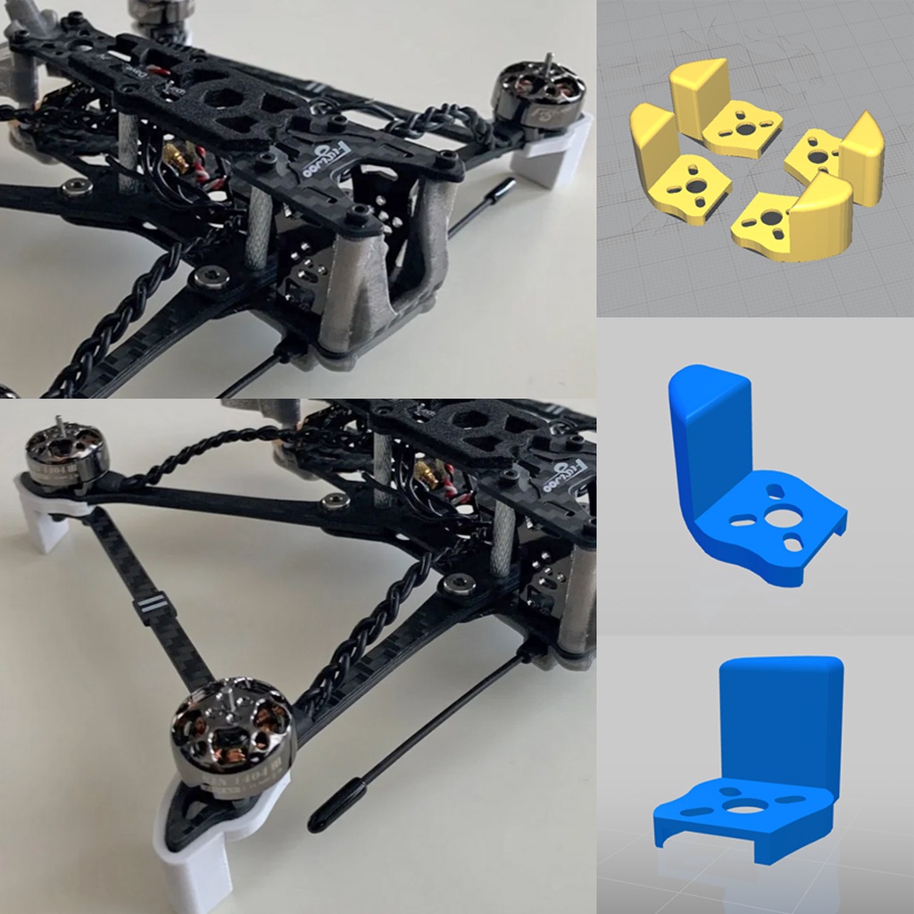 Flywoo Explorer LR4 Landing Gear Arm Guard Protector 3D Print FPV