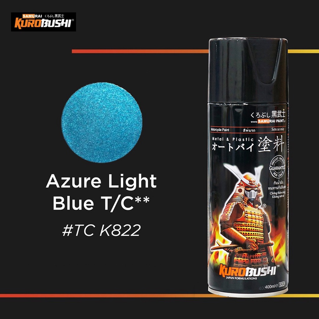 UC K822* AZURE LIGHT BLUE U/C Under Coat Samurai Paint SUMATERA Cat Aerosol Kualitas Kompresor Pylox