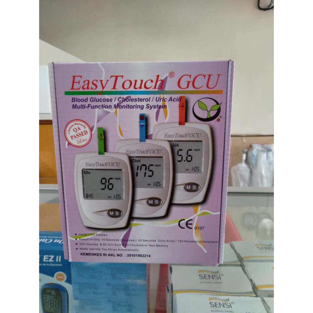 alat test gula darah kolesterol asam urat/alat cek gula darah 3 in 1 /easy touch gcu / alat cek kolesterol/cek gula darah /cek asam urat