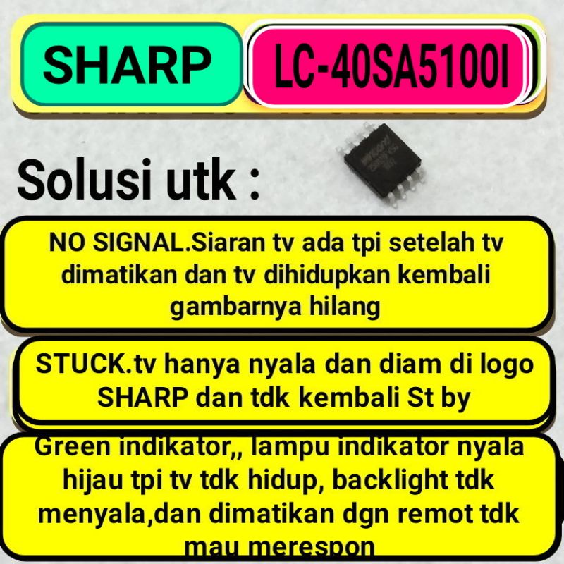 Ic eprom eeprom memory spi flash tv led sharp LC-40SA5100I