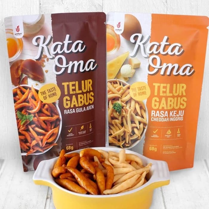 Telur Gabus Kata Oma Crispy Kemasan Premium Cemilan Enak Keluarga 63 g