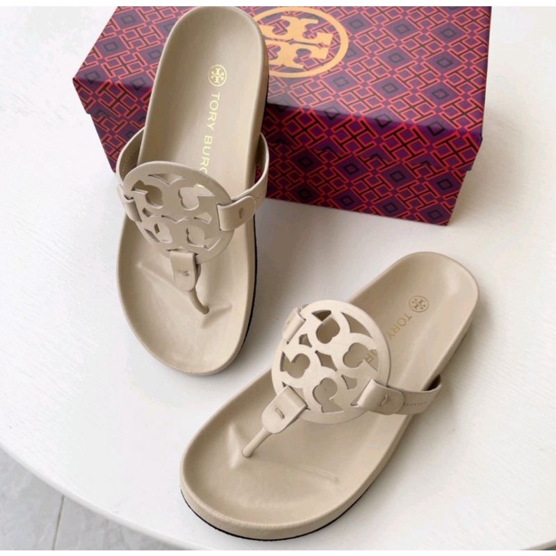 Tory Burch Off White Classic Wide Thick Bed Flip Flops STB22-06