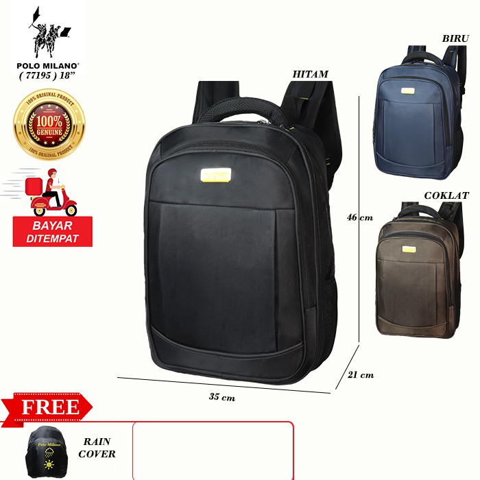 PROMO TAS RANSEL SEKOLAH MURAH POLO CAVALLO -77195 - TAS RANSEL PRIA ANTI AIR PALING LARIS