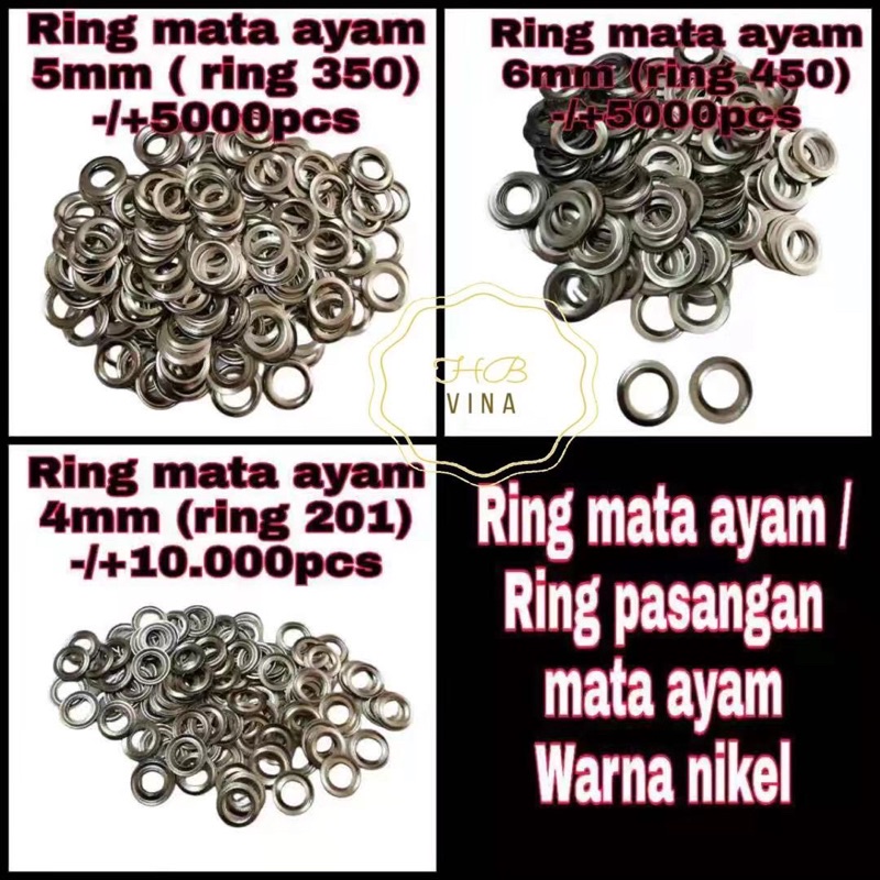 ring mata ayam eyelet / ring pasangan mata ayam eyelet