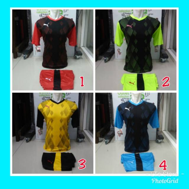 Baju Kaos Olahraga Jersey Bola Setelan Futsal / Volly Puma