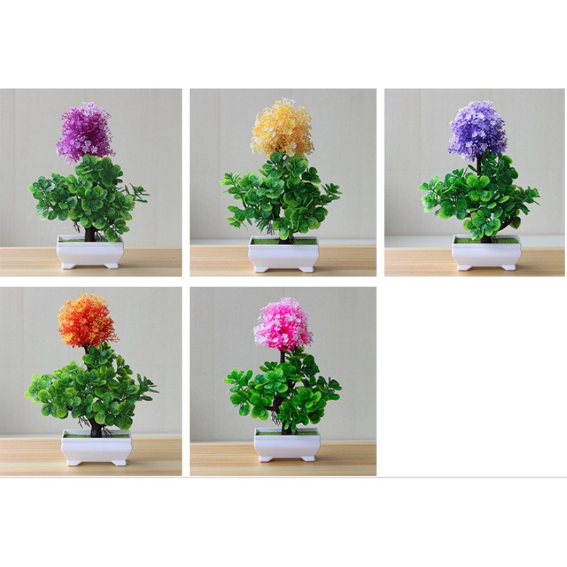 Kunataruma Pot Tanaman Mini Hias Bunga Plastik Artificial Daun Rambat Dekorasi Monstera Kering-3