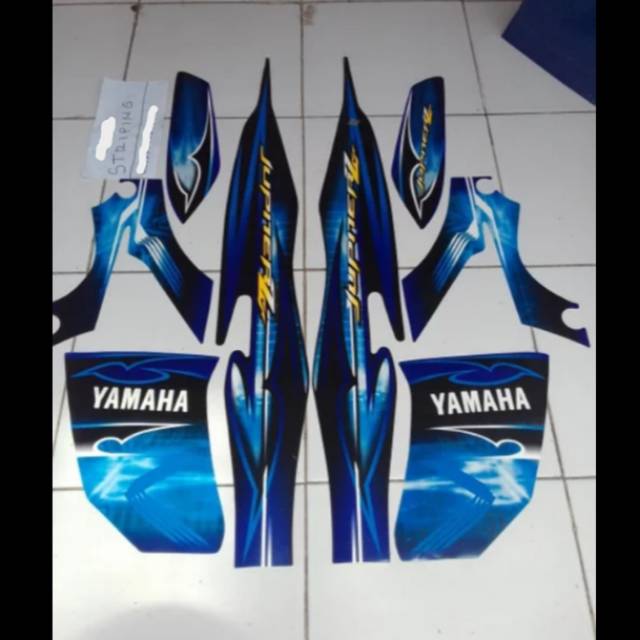 Striping jupiter z burhan 2008 2009 biru hitam