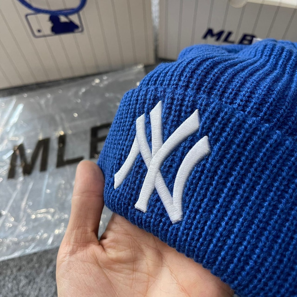 Topi MLB Original Import - NY Kupluk Classic Blue Logo White