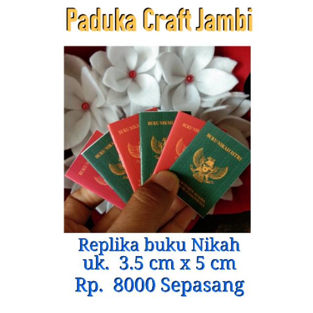 Replika buku nikah/ hiasan mahar /asesoris mahar