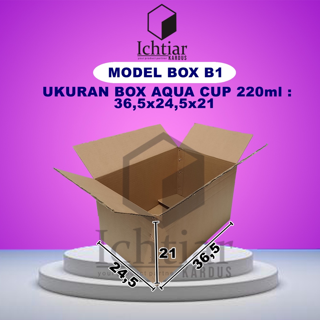 Jual Karton / Kardus / Box Packing Ukuran 36,5x24,5x21 Cm (Aqua Cup ...