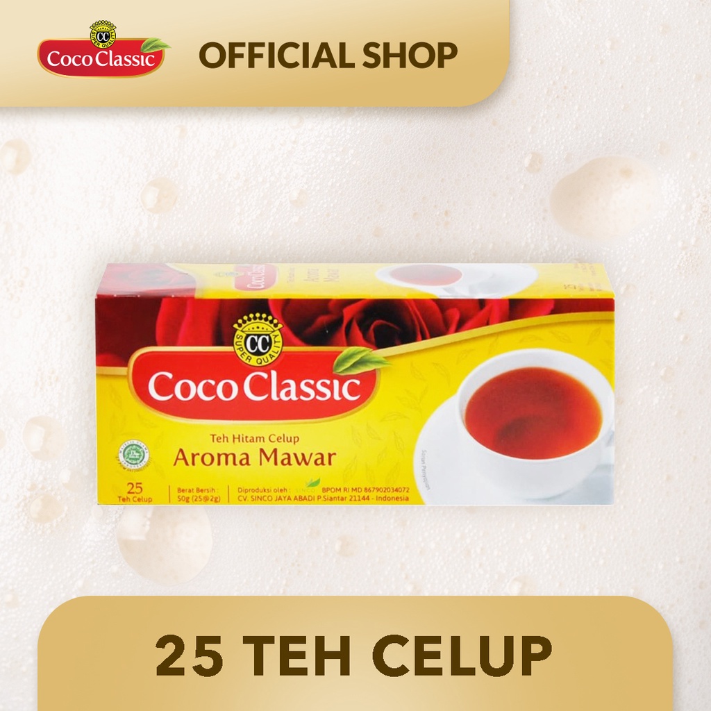 

Teh Coco Classic Celup Aroma Mawar isi 25 teabag