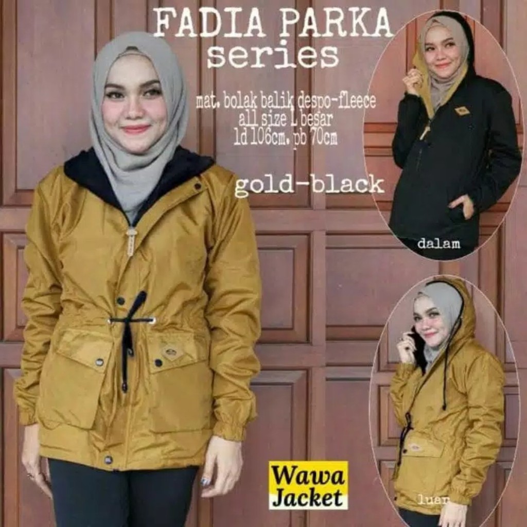 Jaket Bb Parka Gold Hitam