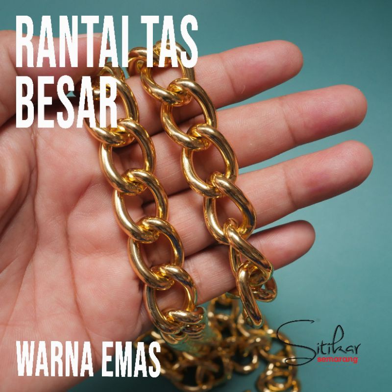 Rantai Tas Warna Emas ukuran besar, sedang kecil