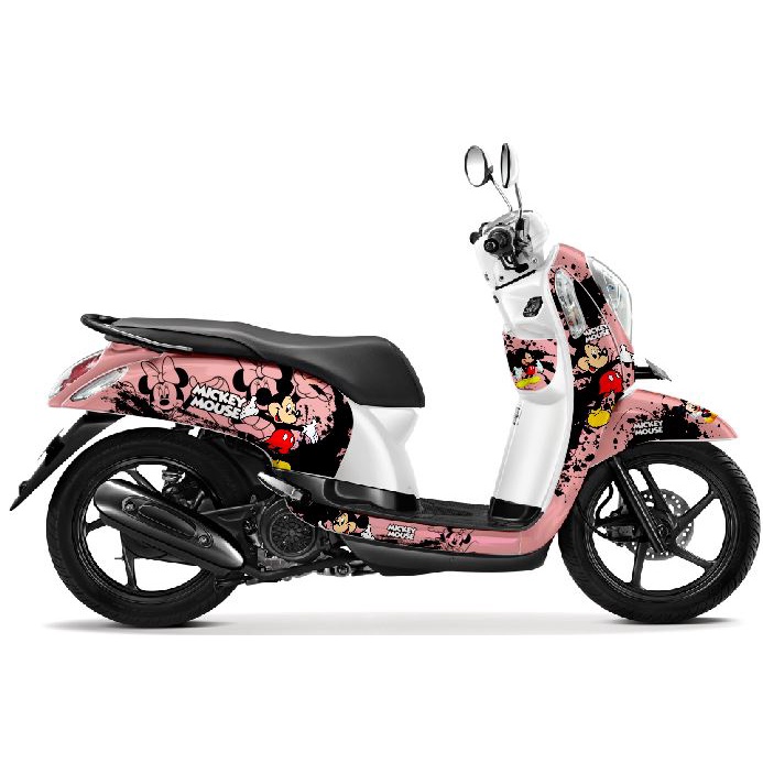 Decal Scoopy Full Body Sticker Full Body Motor Honda Scoopy Fi Sporty 2012 - 2016 - Mickey Mouse