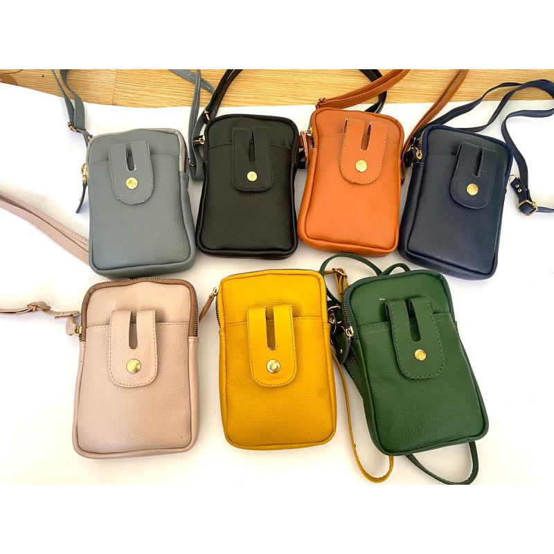 SLINGBAG MINI / SLING PHONE CASE / SLING BAG MINI / TAS PAPIRUT KULIT ASLI SUKAREGANG GARUT